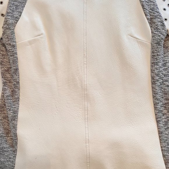 Rebecca Taylor Leather & Knit Top with Grommet Sleeves - Picture 10 of 11